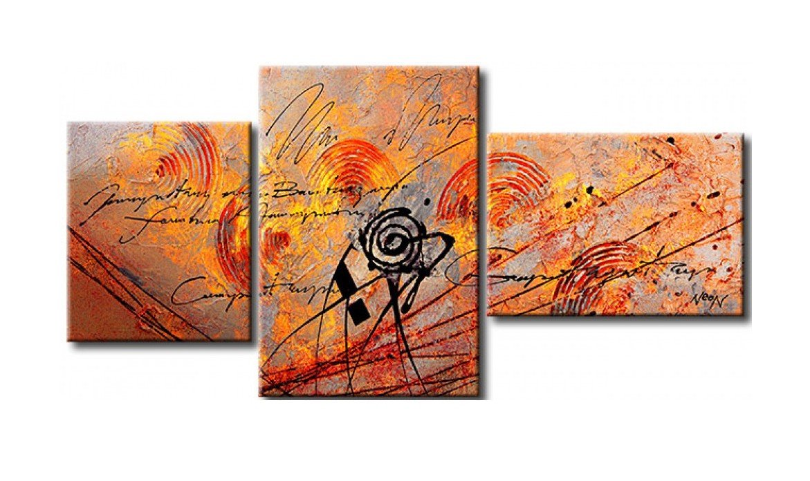 3 panel purchases hand-painted acrylic wall decor