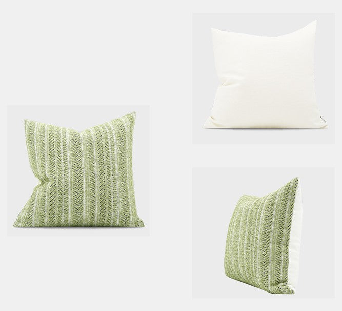 Large Green Square Modern Throw Pillows for Couch, Large Throw Pillow