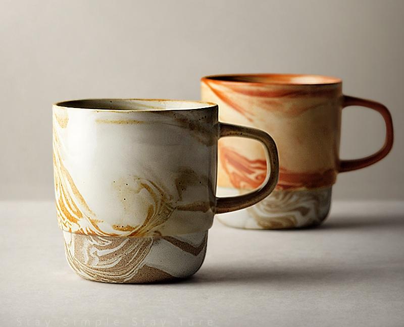 Creative Retro Mug Ceramic Large Tea Cup Coffee Handmade Pottery