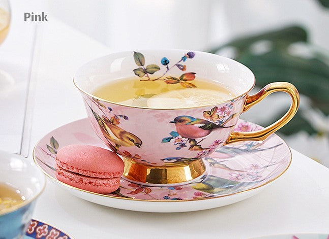 Unique Afternoon Tea Cups and Saucers in Gift Box, Royal Bone China Po