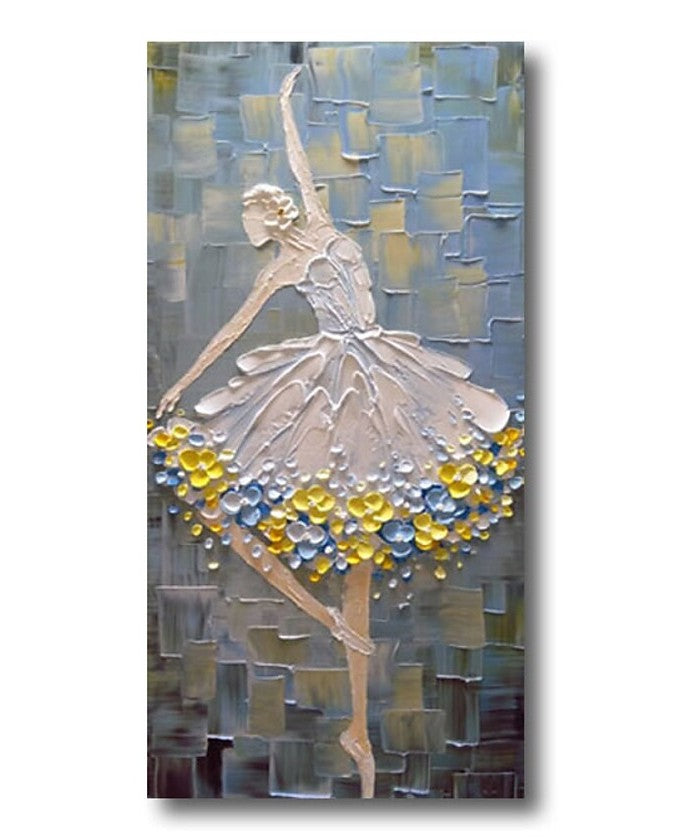 Canvas Paintings for Bedroom, Ballet Dancer Painting, Simple Wall