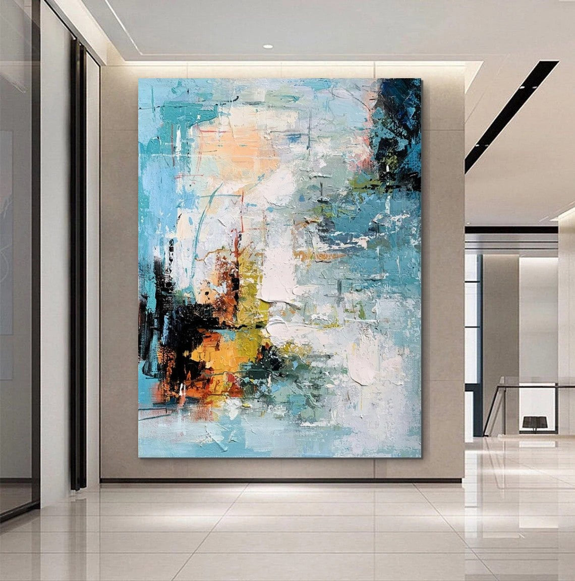 Canvas Painting for Living Room, Modern Wall Art Painting, Huge  Contemporary Abstract Artwork