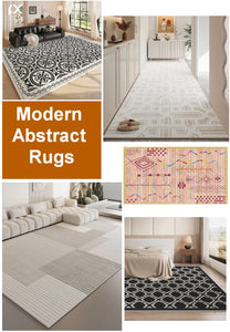 Geometric Mid Century Modern Rugs, Modern Living Room Rug Ideas, Contemporary Rugs Next to Bed, Large Modern Carpets for Sale, Abstract Rugs 8x10