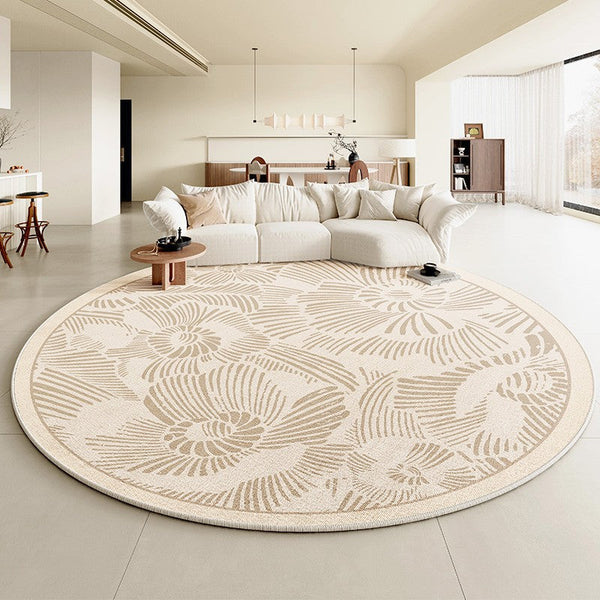 Dining Room Contemporary Round Rugs, Modern Rug Ideas for Living Room, Bedroom Modern Round Rugs, Circular Modern Rugs under Chairs-Art Painting Canvas