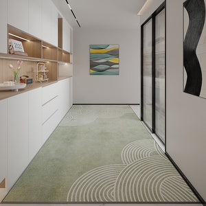 Entryway Runner Rug Ideas, Stain-resistant Non Slip Kitchen Runner Rugs, Extra Long Green Hallway Runners, Modern Hallway Runners, Easy Care Entrance Hallway Runners, Long Narrow Runner Rugs-Art Painting Canvas