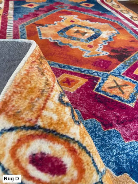 Traditional Persain Rugs for Bedroom, Morocco Area Rugs for Living Room, Traditional Colorful Persian Rugs, Vintage Area Rugs for Dining Room-Art Painting Canvas