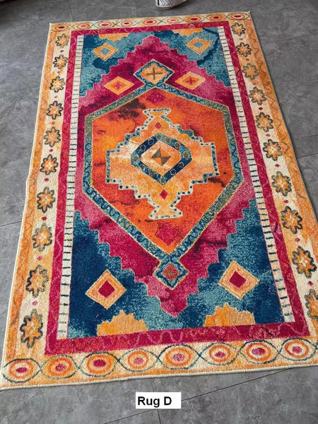 Traditional Persain Rugs for Bedroom, Morocco Area Rugs for Living Room, Traditional Colorful Persian Rugs, Vintage Area Rugs for Dining Room-Art Painting Canvas