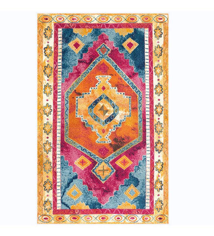 Morocco Area Rugs for Living Room, Traditional Colorful Persian Rugs, Persain Rugs for Bedroom, Vintage Area Rugs for Dining Room-Art Painting Canvas