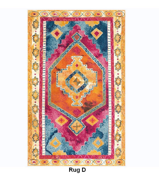 Traditional Persain Rugs for Bedroom, Morocco Area Rugs for Living Room, Traditional Colorful Persian Rugs, Vintage Area Rugs for Dining Room-Art Painting Canvas