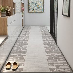 Light Grey Modern Long Hallway Runners, Stain-resistant Non Slip Entryway Runner Rug Ideas, Kitchen Runner Rugs, Extra Long Hallway Runners, Long Narrow Runner Rugs, Entrance Hallway Runners-Art Painting Canvas