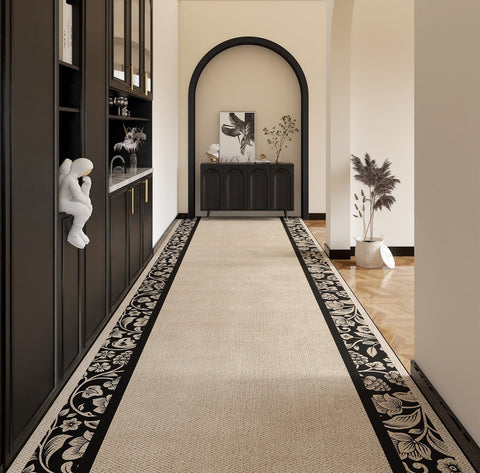 Modern Long Hallway Runners, Washable Entrance Hallway Runners, Extra Long Narrow Runner Rugs, Long Hallway Runners, Easy Care Entryway Runner Rug Ideas, Contepmorary Runner Rugs-Art Painting Canvas