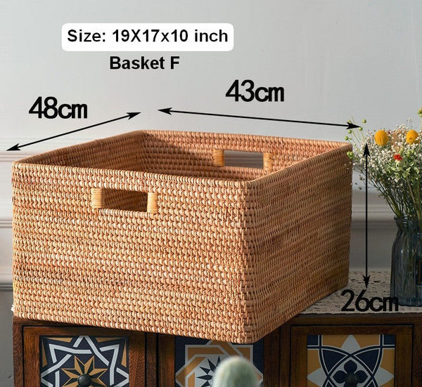 Laundry Storage Baskets, Rattan Storage Baskets for Kitchen, Storage Basket for Shelves, Kitchen Storage Basket, Storage Baskets for Bathroom-Art Painting Canvas