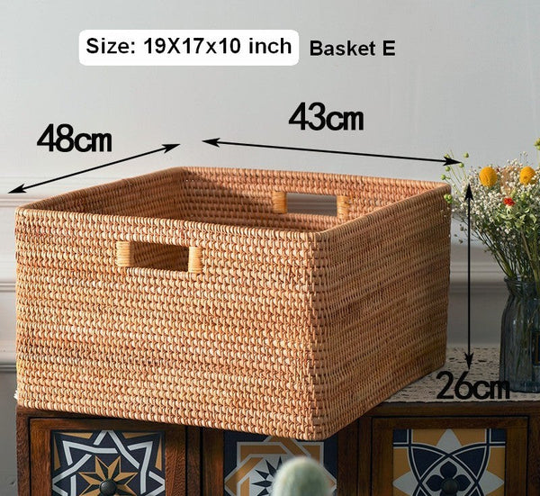 Storage Baskets for Bedroom, Extra Large Storage Basket for Clothes, Rectangular Storage Baskets, Storage Basket for Shelves-Art Painting Canvas