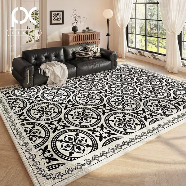 Contemporary Area Rugs for Bedroom, Abstract Floor Carpets for Dining Room, Modern Living Room Rug Placement Ideas, Living Room Modern Rugs-Art Painting Canvas