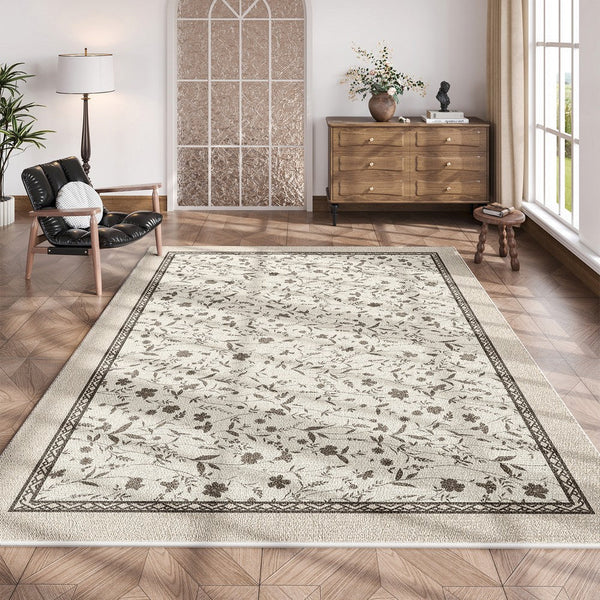 Unique Large Contemporary Floor Carpets for Living Room, Flower Pattern Modern Rugs in Bedroom, Modern Rugs for Sale, Dining Room Modern Rugs-Art Painting Canvas