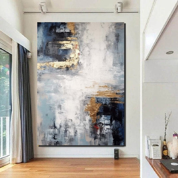 Simple Wall Art Ideas, Large Acrylic Canvas Paintings, Heavy Texture Painting, Bedroom Abstract Paintings, Modern Abstract Painting-Art Painting Canvas