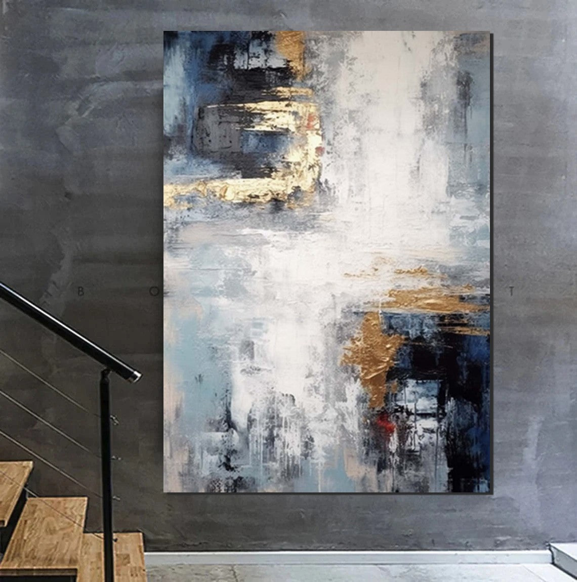 Simple Wall Art Ideas, Large Acrylic Canvas Paintings, Heavy Texture Painting, Bedroom Abstract Paintings, Modern Abstract Painting-Art Painting Canvas