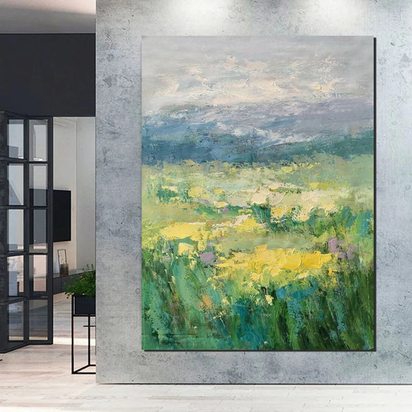 Large Acrylic Paintings for Bedroom, Abstract Landscape Painting, Bedroom Wall Art Paintings, Heavy Texture Canvas Art, Landscape Paintings for Living Room-Art Painting Canvas