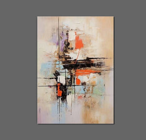 Large Acrylic Canvas Paintings, Simple Wall Art Ideas, Heavy Texture Painting, Bedroom Abstract Paintings, Modern Abstract Painting-Art Painting Canvas
