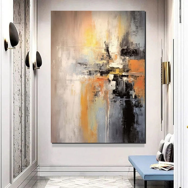 Heavy Texture Painting, Bedroom Abstract Paintings, Large Acrylic Canvas Paintings, Simple Wall Art Ideas, Modern Abstract Painting-Art Painting Canvas