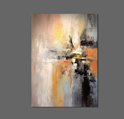 Heavy Texture Painting, Bedroom Abstract Paintings, Large Acrylic Canvas Paintings, Simple Wall Art Ideas, Modern Abstract Painting-Art Painting Canvas