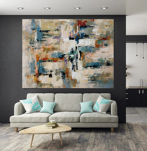 Extra Large Paintings, Acrylic Abstract Art, Modern Abstract Acrylic Painting, Living Room Wall Painting, Large Paintings for Living Room-Art Painting Canvas