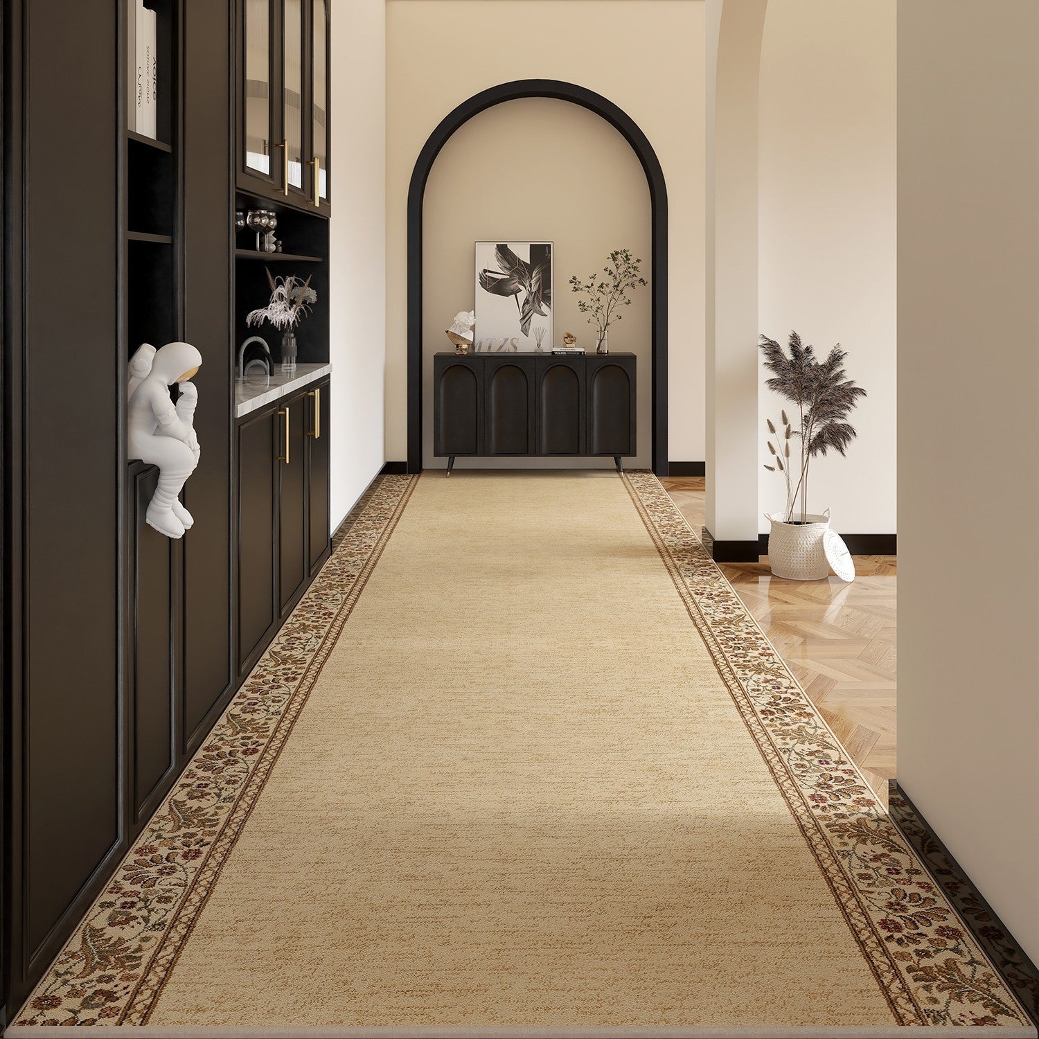 Extra Long Hallway Runners, Traditional Persian Long Narrow Runner Rugs, Non Slip Entrance Runner Rugs, Washable Entryway Runner Rug Ideas, Kitchen Runner Rugs-Art Painting Canvas