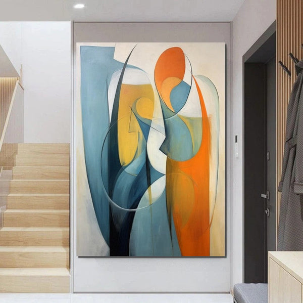 Acrylic Abstract Paintings, Buy Abstract Painting Online, Simple Modern Art, Bedroom Wall Art Paintings, Large Painting on Canvas-Art Painting Canvas