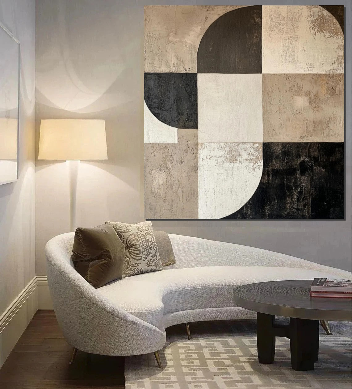 Large Painting on Canvas, Simple Modern Art, Bedroom Wall Art Paintings, Acrylic Abstract Paintings, Buy Abstract Painting Online, Black Abstract Paintings-Art Painting Canvas