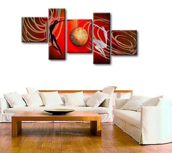 Simple Modern Art, Love Abstract Painting, Bedroom Room Wall Art Paintings, Abstract Art of Love, 5 Piece Canvas Painting-Art Painting Canvas