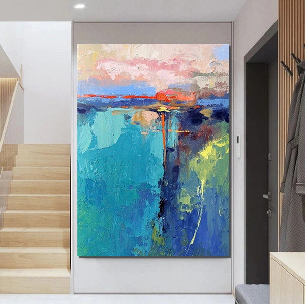 Modern Paintings, Contemporary Art Painting, Bedroom Acrylic Painting, Simple Painting Ideas, Living Room Wall Painting, Extra Large Canvas Painting-Art Painting Canvas