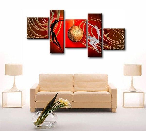 Simple Modern Art, Love Abstract Painting, Bedroom Room Wall Art Paintings, Abstract Art of Love, 5 Piece Canvas Painting-Art Painting Canvas