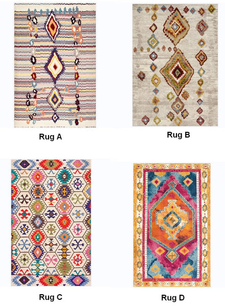 Traditional Persain Rugs for Bedroom, Morocco Area Rugs for Living Room, Traditional Colorful Persian Rugs, Vintage Area Rugs for Dining Room-Art Painting Canvas