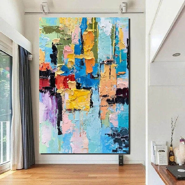 Abstract Acrylic Wall Painting, Extra Large Paintings for Living Room, Modern Abstract Art for Bedroom, Simple Painting Ideas, Hand Painted Wall Painting-Art Painting Canvas