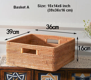 Laundry Storage Baskets, Rattan Storage Baskets for Kitchen, Storage Basket for Shelves, Kitchen Storage Basket, Storage Baskets for Bathroom-Art Painting Canvas