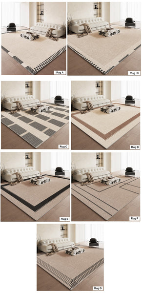 Simple Abstract Rugs for Living Room, Bedroom Floor Rugs, Contemporary Abstract Rugs for Dining Room, Modern Rug Ideas for Living Room-Art Painting Canvas