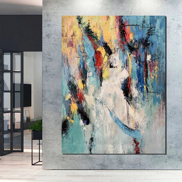 Palette Knife Paintings, Acrylic Paintings on Canvas, Large Paintings Behind Sofa, Abstract Painting for Living Room, Bedroom Modern Wall Art Paintings-Art Painting Canvas