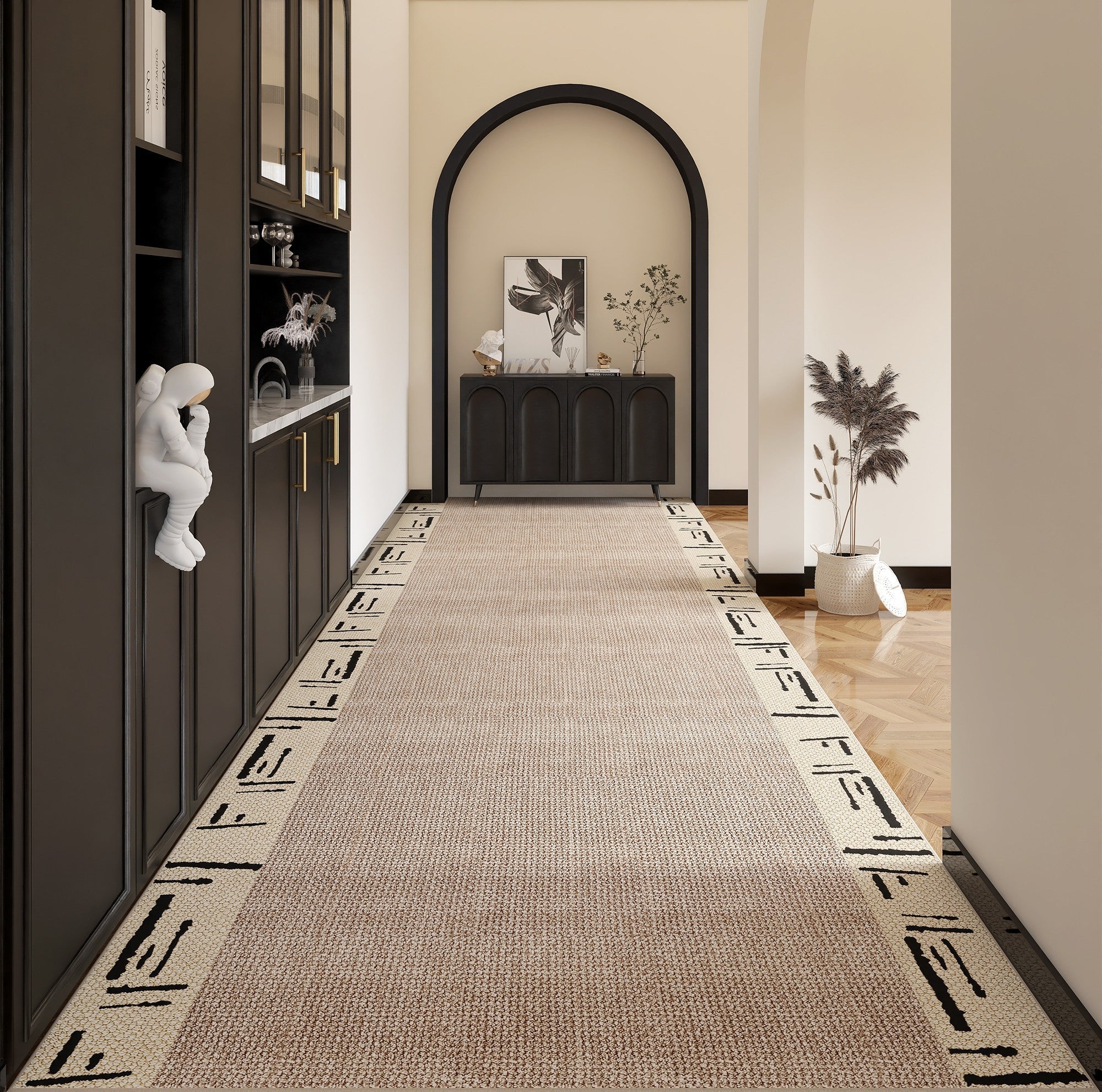 Stain-resistant Non Slip Hallway Runner Rugs, Modern Long Hallway Runners, Extra Long Entryway Runner Rug Ideas, Entrance Hallway Runners, Long Narrow Runner Rugs-Art Painting Canvas