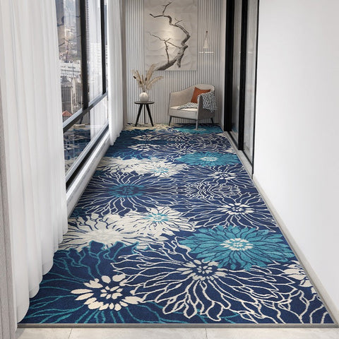 Entrance Hallway Runners, Extra Long Narrow Blue Runner Rugs, Washable Kitchen Runner Rugs, Modern Long Hallway Runners, Contemporary Entryway Runner Rug Ideas-Art Painting Canvas