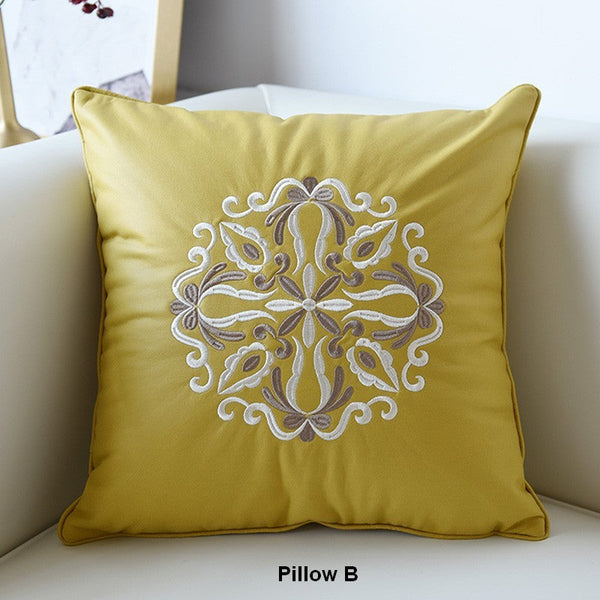 Contemporary Decorative Pillows, Modern Throw Pillows, Decorative Flower Pattern Throw Pillows for Couch, Modern Sofa Pillows-Art Painting Canvas