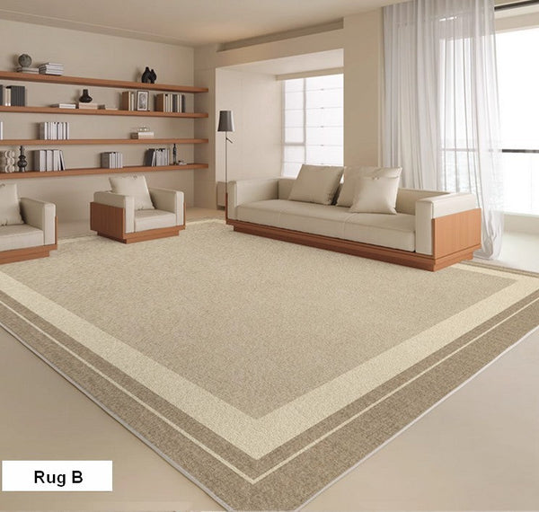 Large Modern Rugs in Living Room, Rectangular Modern Rugs under Sofa, Soft Contemporary Rugs for Bedroom, Dining Room Floor Carpets, Modern Rugs for Office-Art Painting Canvas