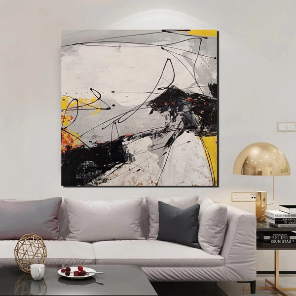 Extra Large Abstract Paintings on Canvas, Hand Painted Abstract Painting, Bedroom Wall Art Ideas, Simple Painting Ideas for Bedroom-Art Painting Canvas