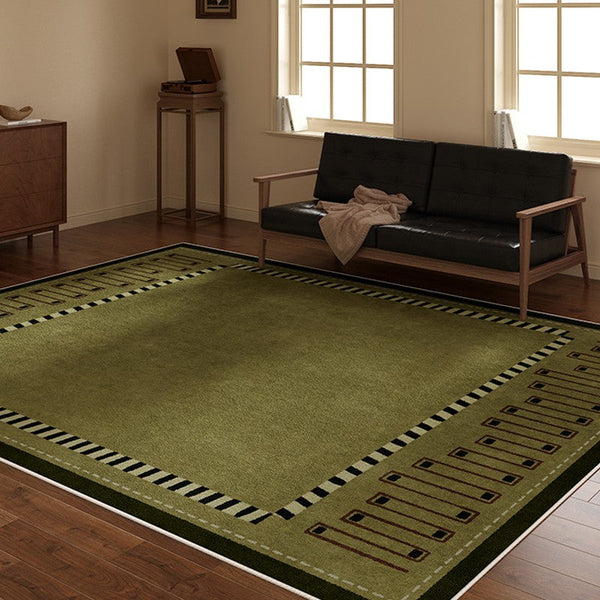 Dining Room Floor Carpets, Large Modern Rugs in Living Room, Green Contemporary Rugs for Bedroom, Mid Century Modern Rugs under Sofa-Art Painting Canvas