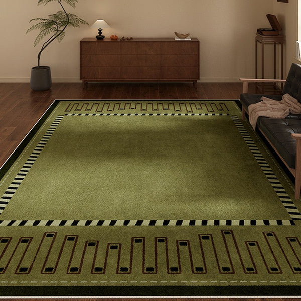 Dining Room Floor Carpets, Large Modern Rugs in Living Room, Green Contemporary Rugs for Bedroom, Mid Century Modern Rugs under Sofa-Art Painting Canvas