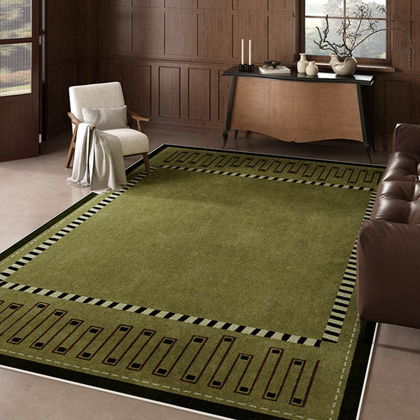 Dining Room Floor Carpets, Large Modern Rugs in Living Room, Green Contemporary Rugs for Bedroom, Mid Century Modern Rugs under Sofa-Art Painting Canvas