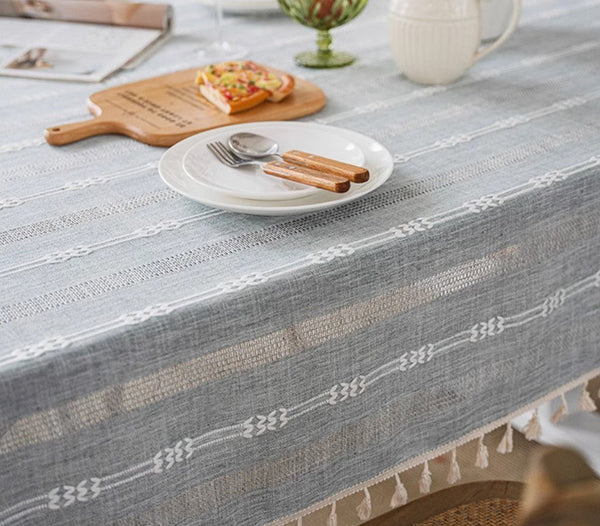 Rustic Table Covers for Kitchen, Linen Square Tablecloth for Sale, Country Farmhouse Tablecloth, Large Rectangle Tablecloth for Dining Room Table-Art Painting Canvas