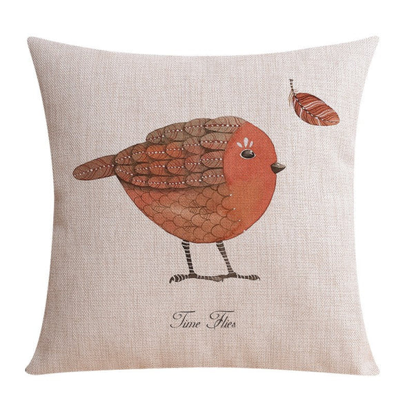 Love Birds Throw Pillows for Couch, Simple Decorative Pillow Covers, Decorative Sofa Pillows for Children's Room, Singing Birds Decorative Throw Pillows-Art Painting Canvas