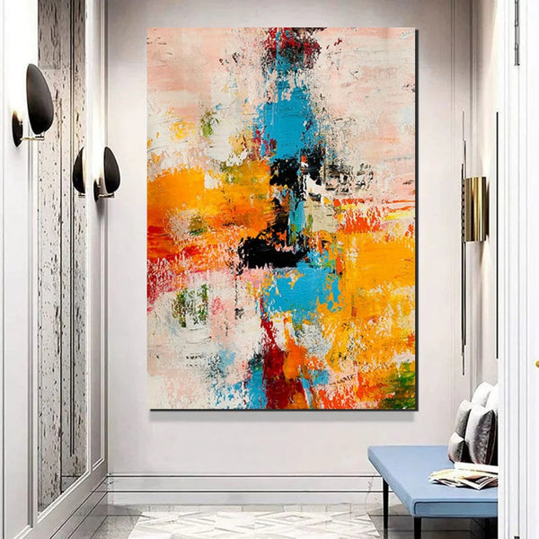 Modern Abstract Art for Bedroom, Abstract Acrylic Wall Painting, Hand Painted Wall Painting, Extra Large Paintings for Living Room, Simple Painting Ideas-Art Painting Canvas