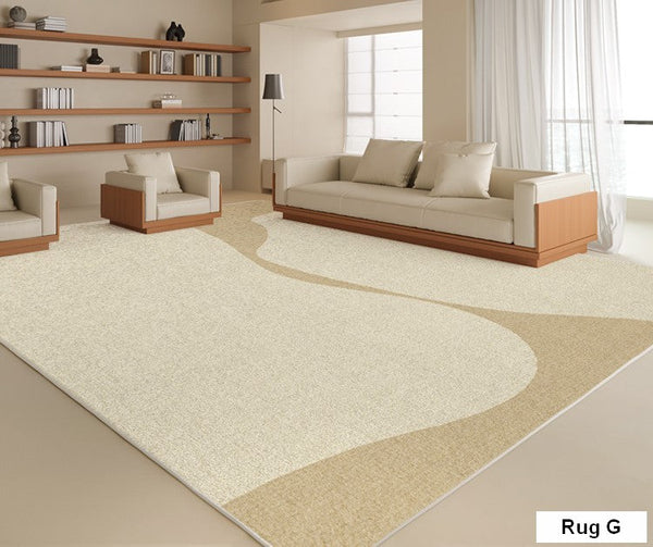 Large Modern Rugs in Living Room, Rectangular Modern Rugs under Sofa, Soft Contemporary Rugs for Bedroom, Dining Room Floor Carpets, Modern Rugs for Office-Art Painting Canvas