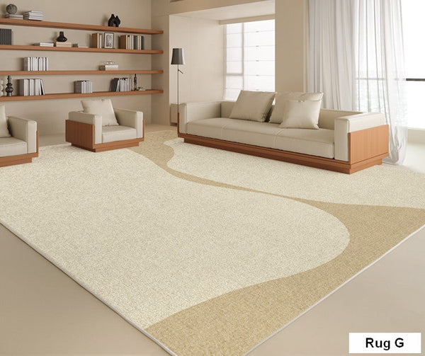 Rectangular Modern Rugs under Sofa, Large Modern Rugs in Living Room, Soft Contemporary Rugs for Bedroom, Dining Room Floor Carpets, Modern Rugs for Office-Art Painting Canvas